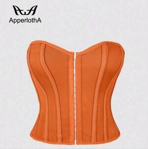 Orange Structured Corset Top